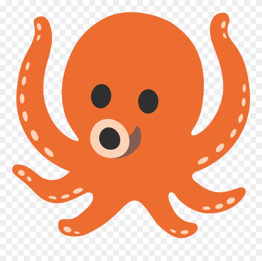 Octopus Clipart Pdf - Emoji Octopus Png Transparent Png