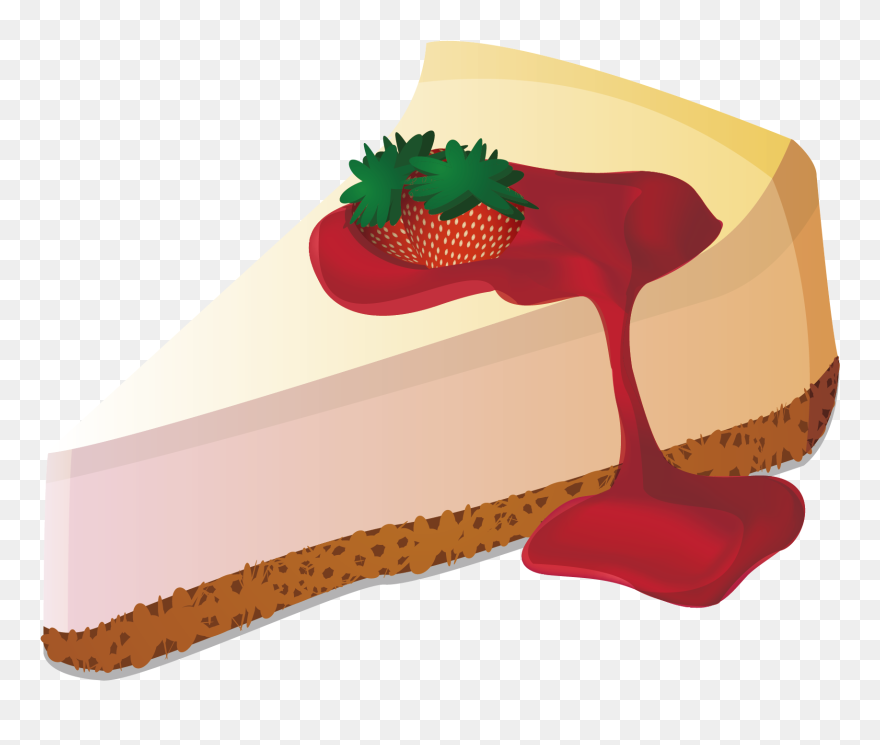 Strawberry Cream Cake Strawberry Pie Cheesecake - Strawberry Cheese Cake Cartoon Png Clipart