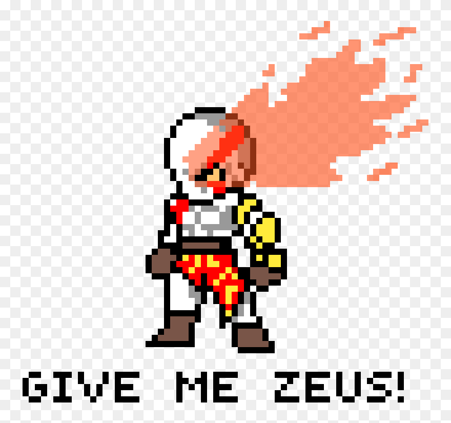 Kratos God Of War Pixel Art Clipart