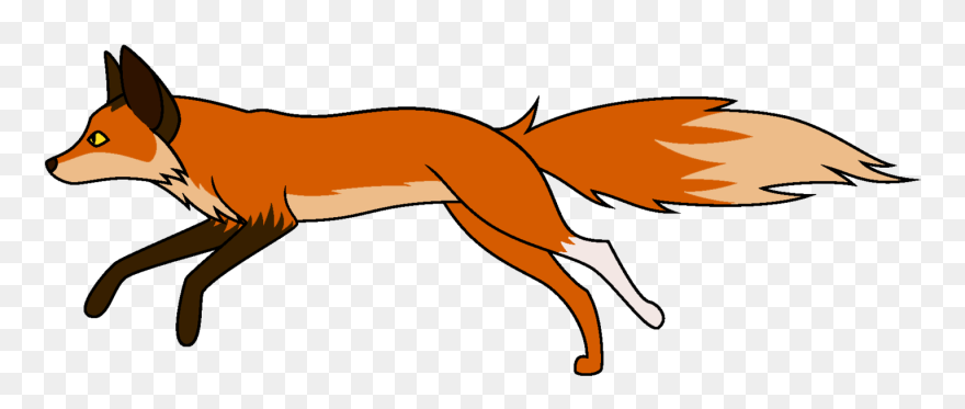 Clipart Fox Running, Clipart Fox Running Transparent - Fox Running Clipart - Png Download