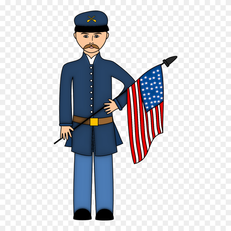 Civil War Clipart Colonist - Civil War Soldier Clip Art - Png Download