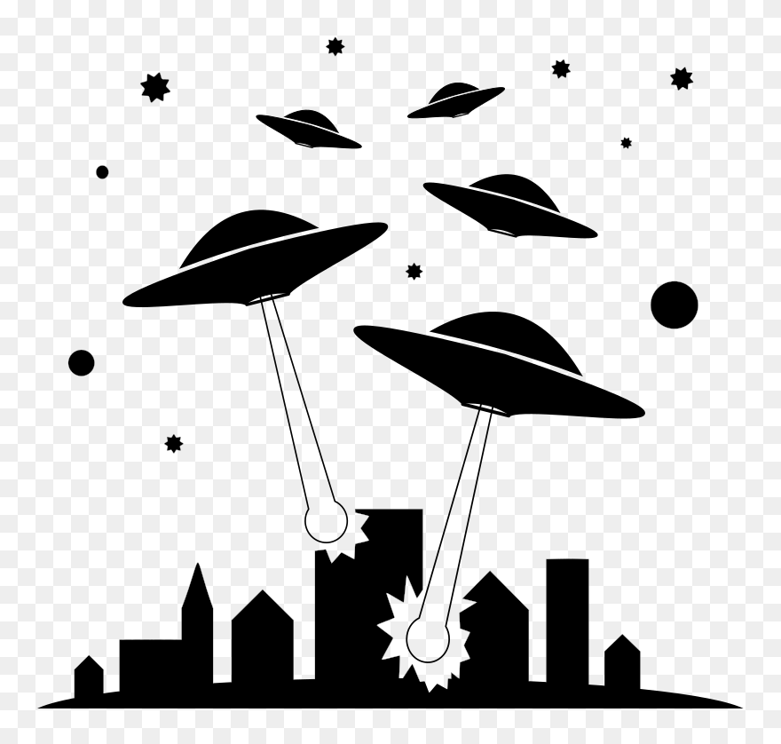 Transparent War Clipart - Alien Invasion Clipart - Png Download