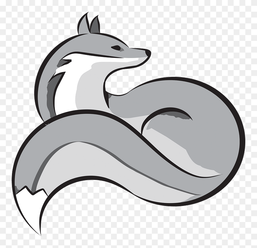 Silver Fox Clipart - Silver Fox Clip Art - Png Download