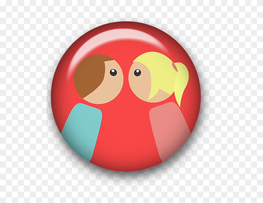Triangle Kiss Button Romance Att Letter Love Clipart - Love - Png Download
