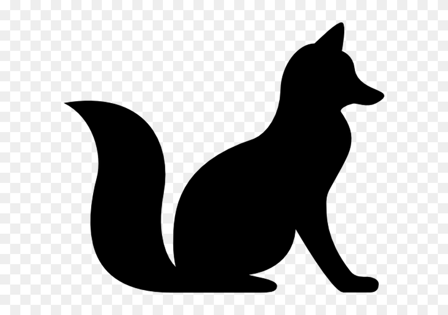 Transparent Fox Clipart - Vector Fox Silhouette - Png Download