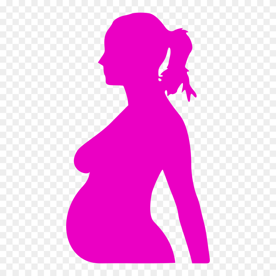 Free Pregnancy Silhouet - Pregnant Clip Art - Png Download