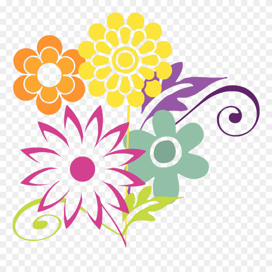 Transparent April Flowers Clipart - Spring Flower Bouquet Clip Art - Png Download