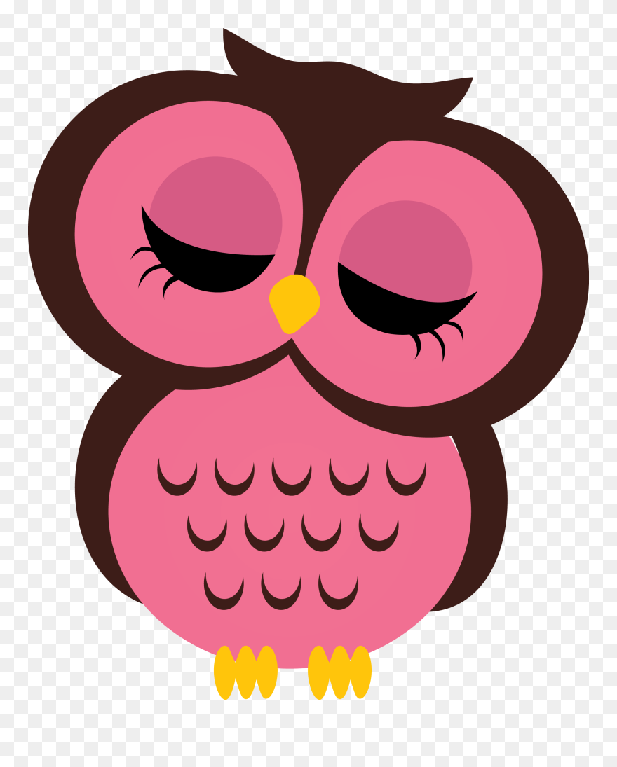 Pink Cute Owl Clipart - Png Download