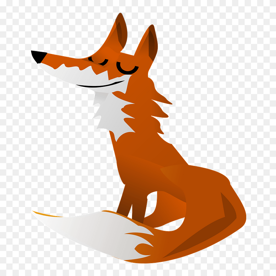 Happy Fox Clipart - Cartoon - Png Download