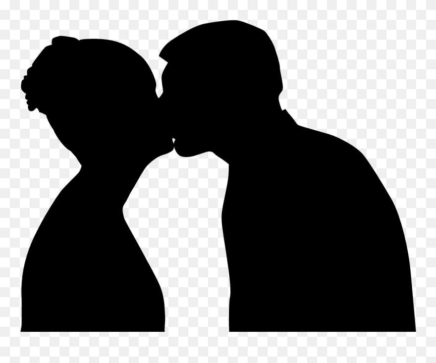 Love Kiss Hug Man Couple - Kissing Clip Art - Png Download