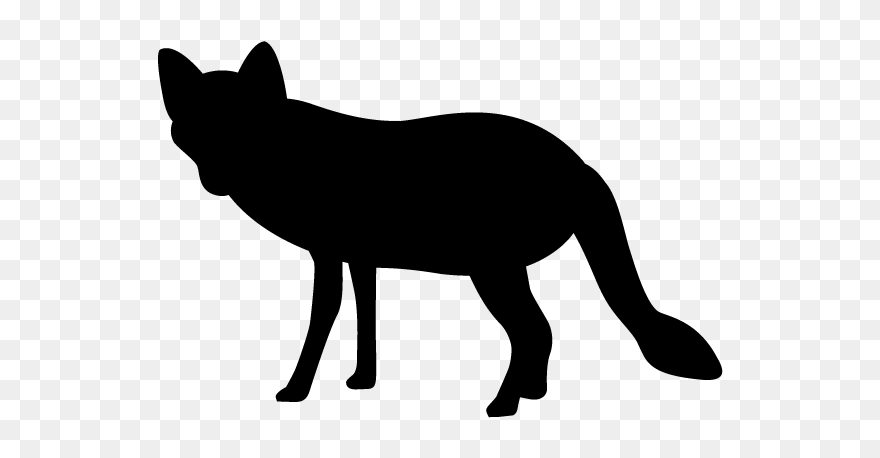 Silhouette Red Fox Clip Art - Fox Silhouette Png Transparent Png