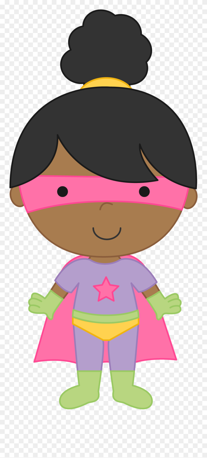 Supergirl Clipart Brave Child - Free Superhero Children Clipart - Png Download