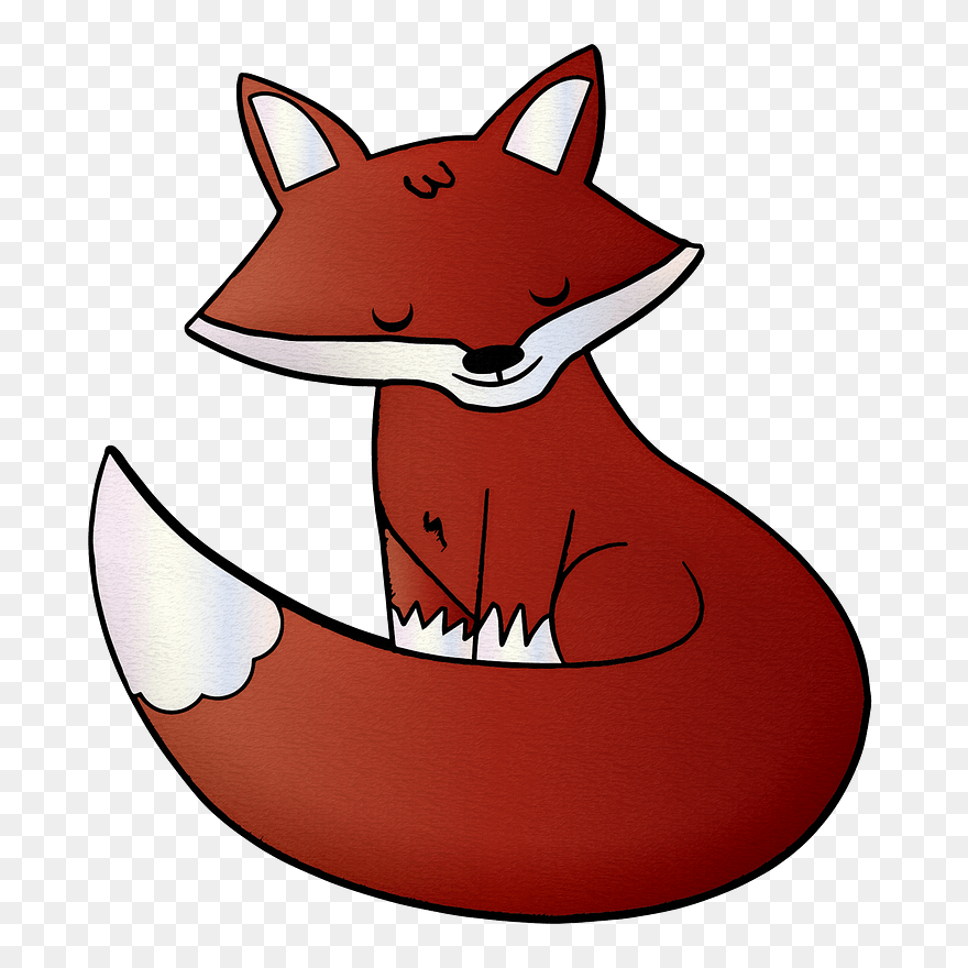 Cute Red Fox Clipart - Leśne Zwierzątko Obrazek Dla Dzieci - Png Download
