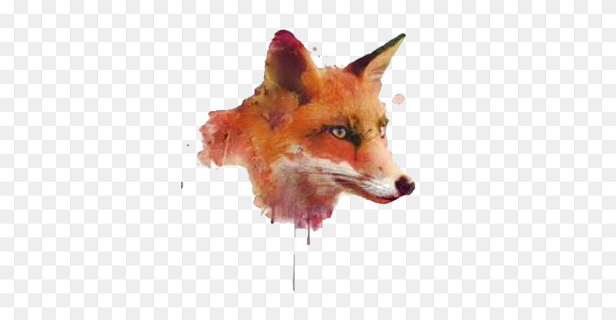 Watercolor Painting Software - Watercolor Painting Foxes Head Clipart