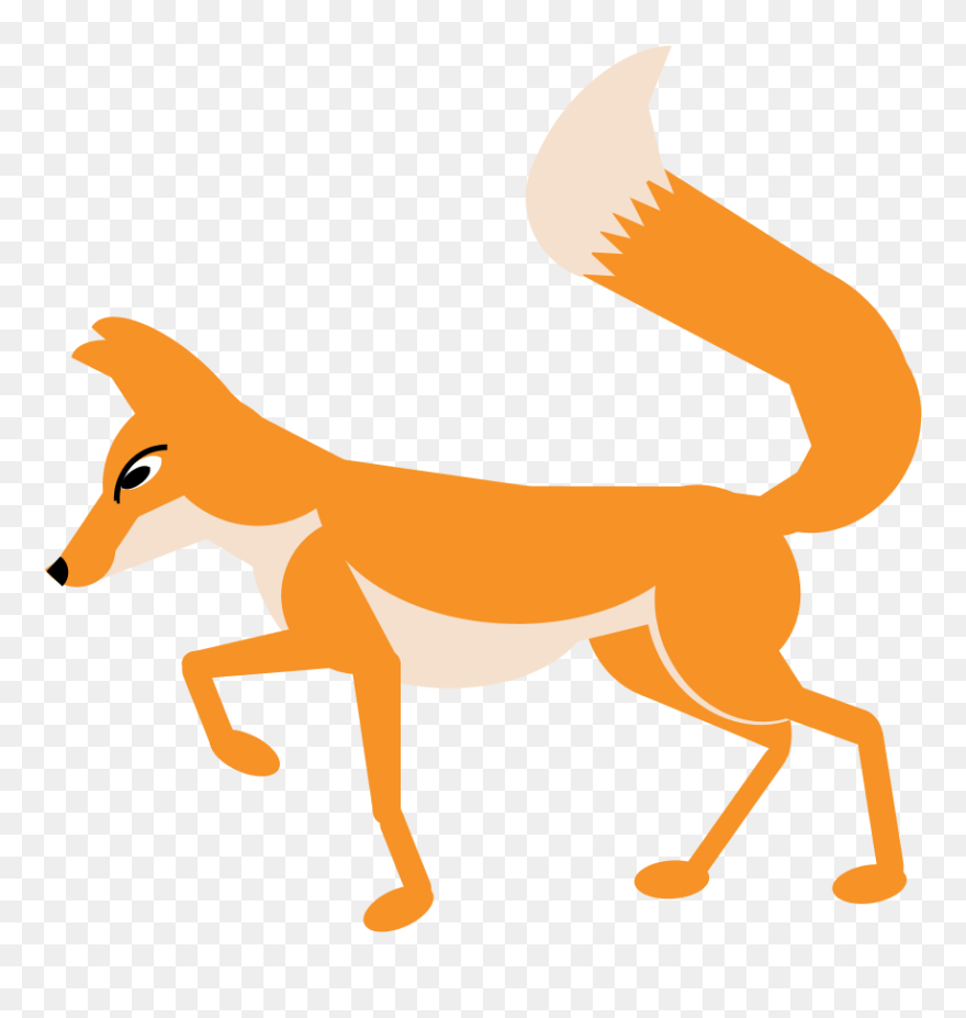 Clipart Fox Walking - Fox And Crow Clip Art - Png Download