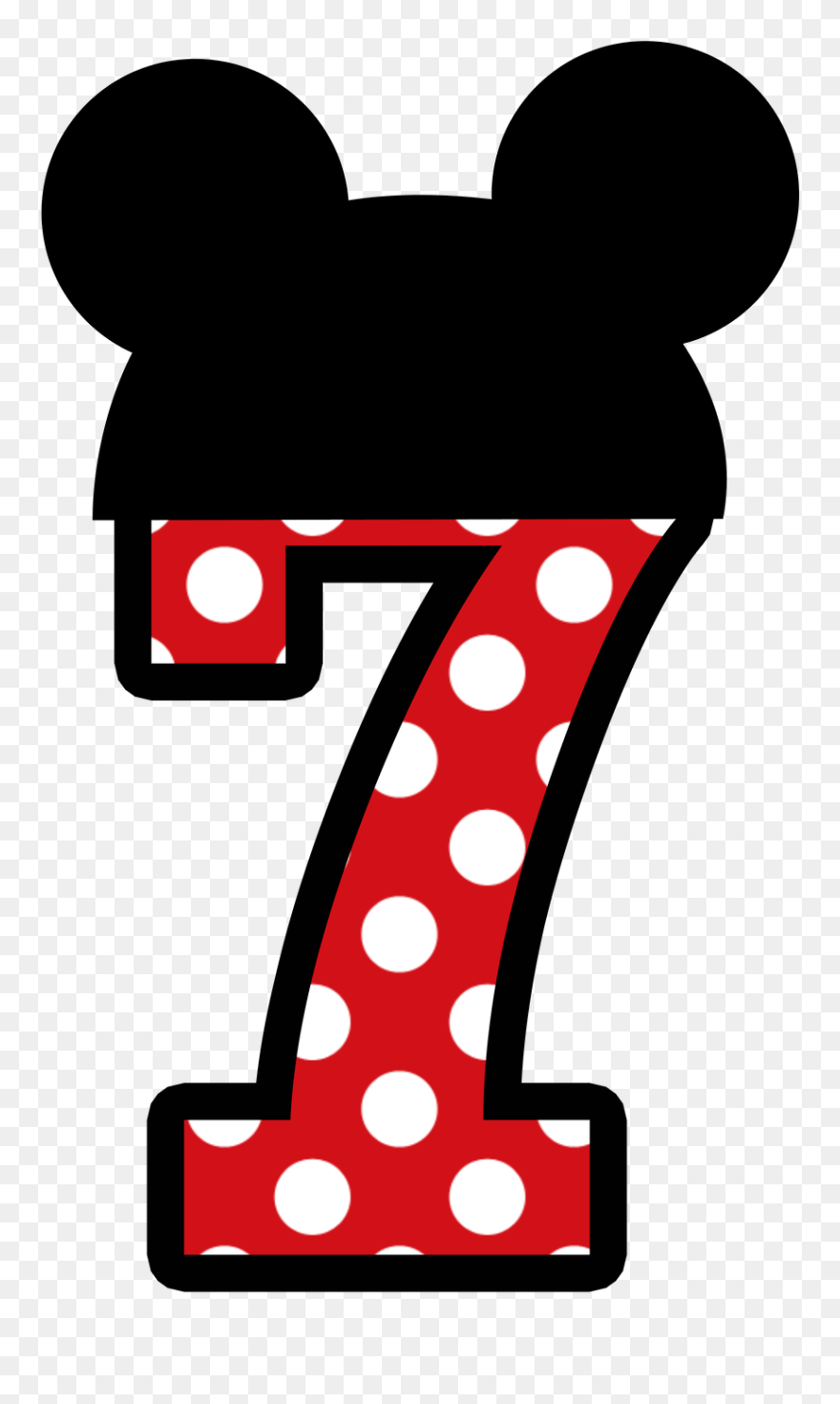 Mickey Mouse Clubhouse Clip Art- Lots Of Numbers And - Mickey Mouse Number 7 - Png Download