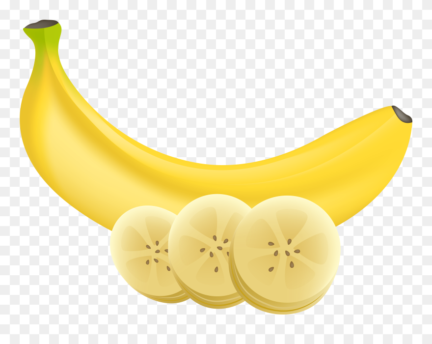 Sliced Banana Clip Art , Png Download - Clip Art Banana Slice Transparent Png