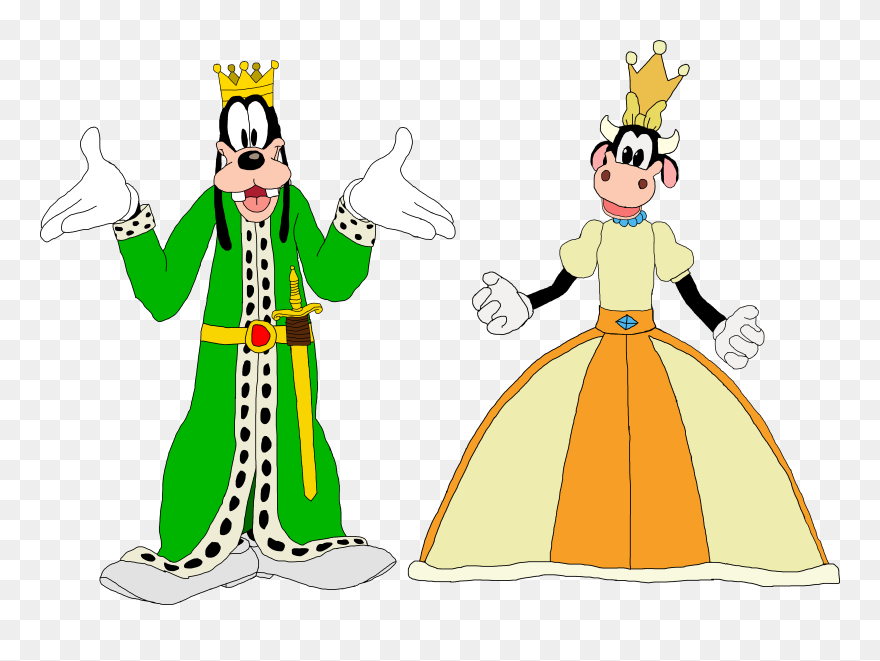 King Goofy And Queen Clarabelle Cow - Mickey Mouse Cow And Goofy Clipart