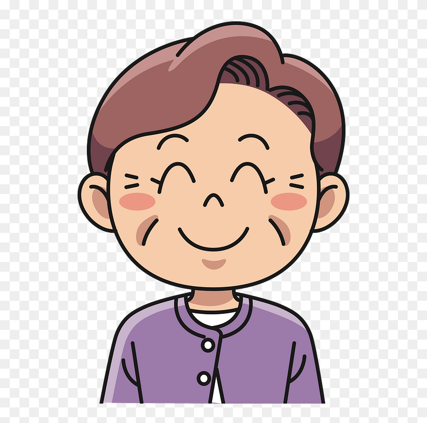 Older Woman Smiling Clipart - Grandfather And Grandmother Clipart - Png Download