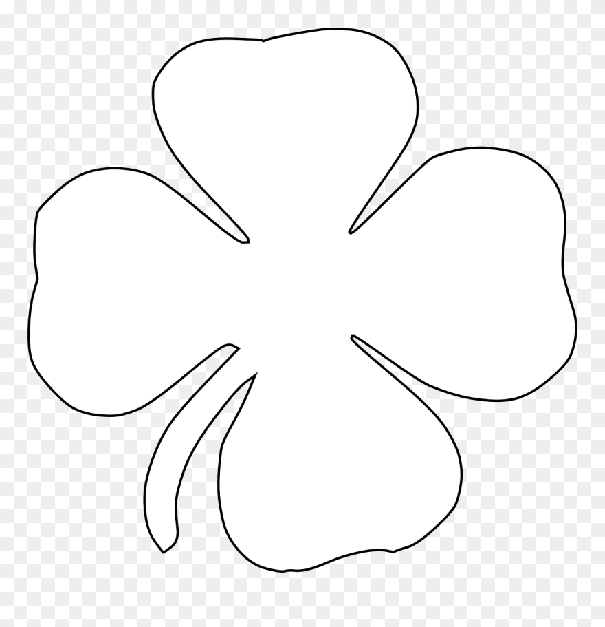 Shamrock Outline Vector Clipart