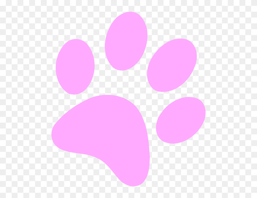 Small Pink Paw Clip Art - Blue Paw Print No Background - Png Download