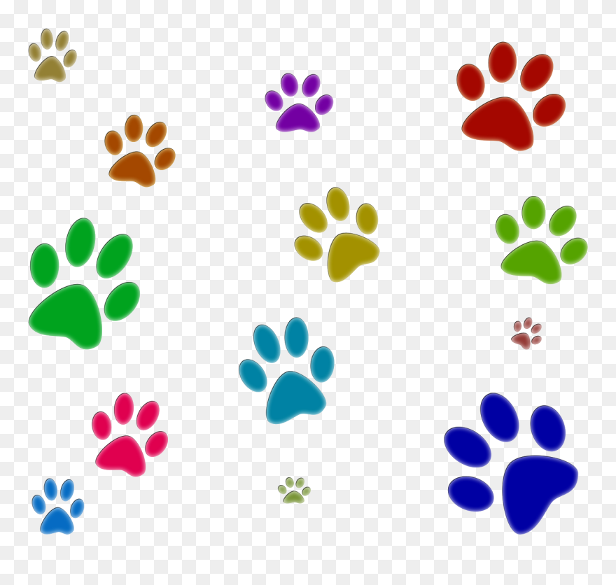 Download Dog Pet Sitting Puppy Fruit Transparent Colorful Paw Prints Clipart 5217767 Pinclipart SVG, PNG, EPS, DXF File
