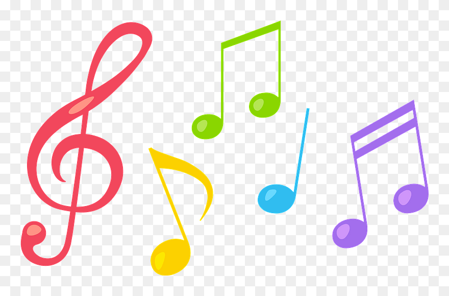 Musical Notes Colorful Clipart - ภาพ ตัว โน๊ ต เพลง - Png Download