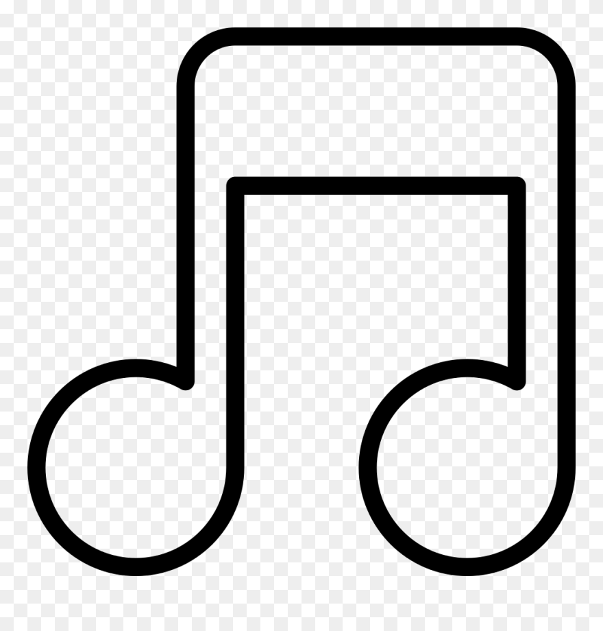 Musical Note Outline Comments - Music Note Outline Clip Art - Png Download