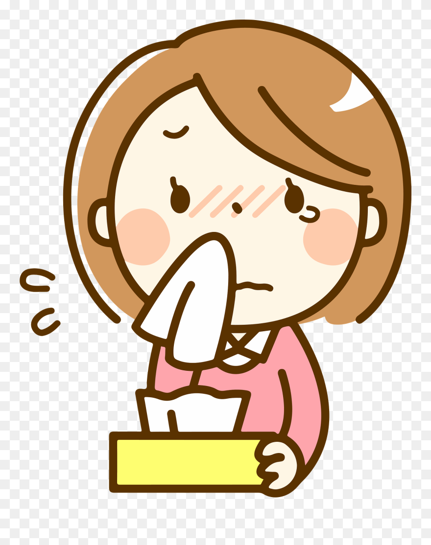 Woman Runny Nose Clipart - Allergic Png Transparent Png