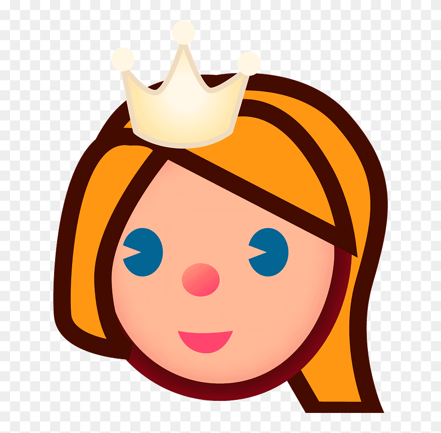 Princess Emoji Clipart - T-shirt - Png Download
