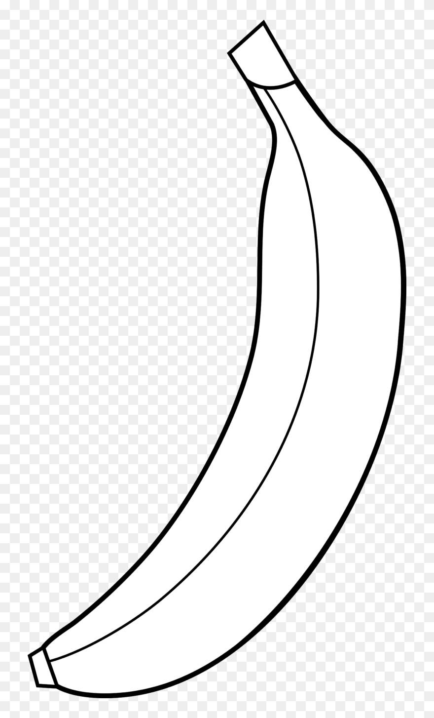 Banana Clipart Black And White - Png Download