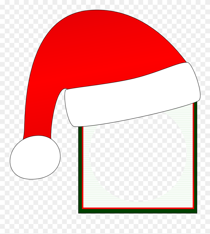Square Santa Clipart - Santa Hat Borders - Png Download