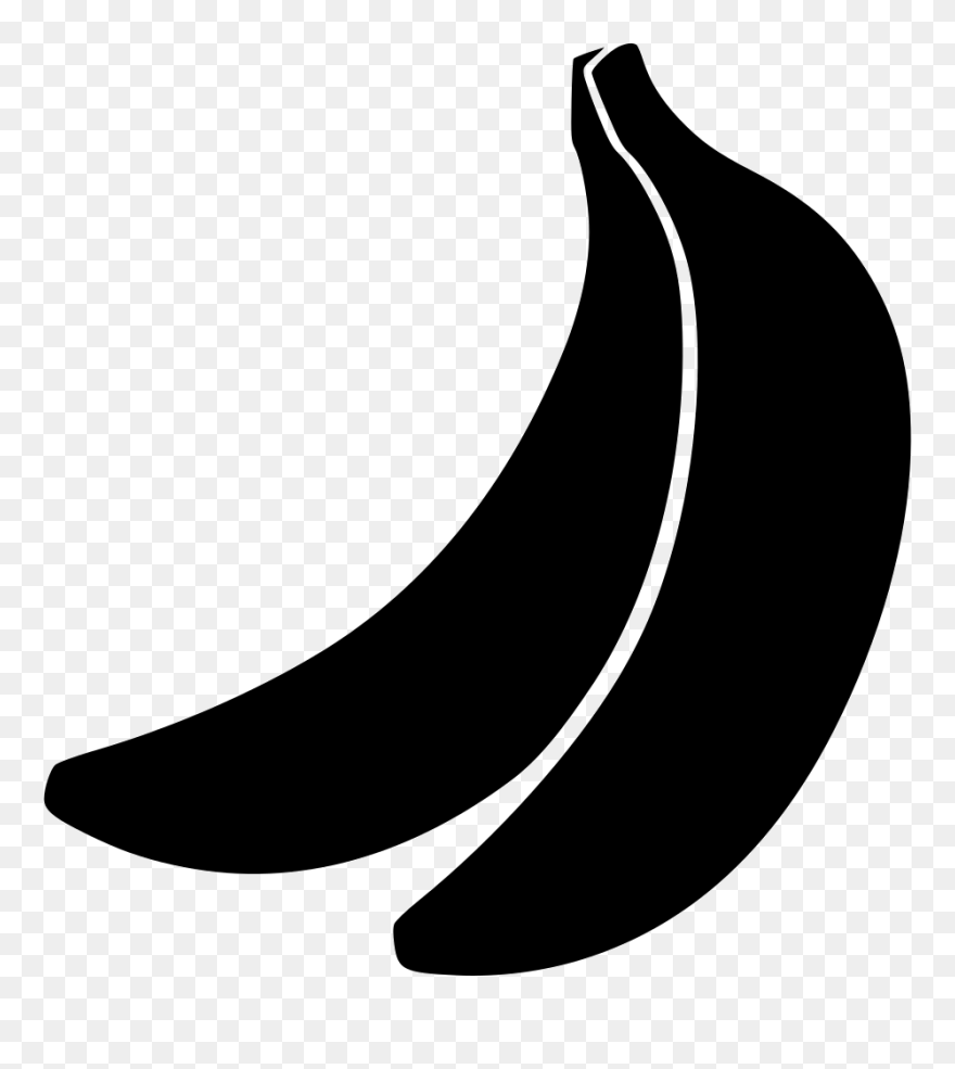 Svg Black And White Download Bananas Clipart Fresh - Banana - Png Download