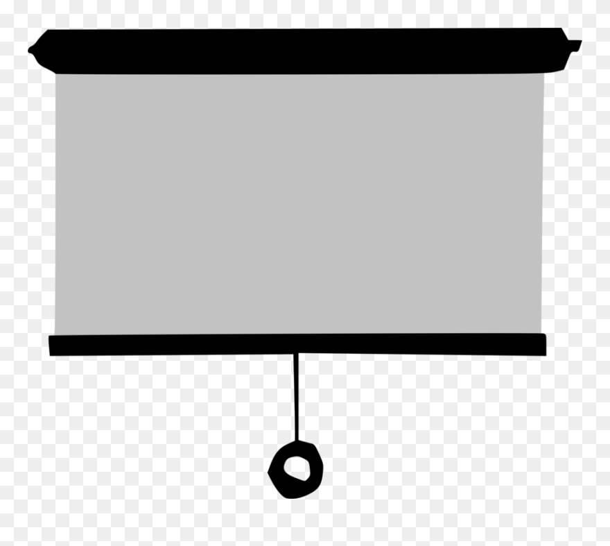 Black And White Movie Screen Clipart Png Picture Black - Projector Screen Transparent Background
