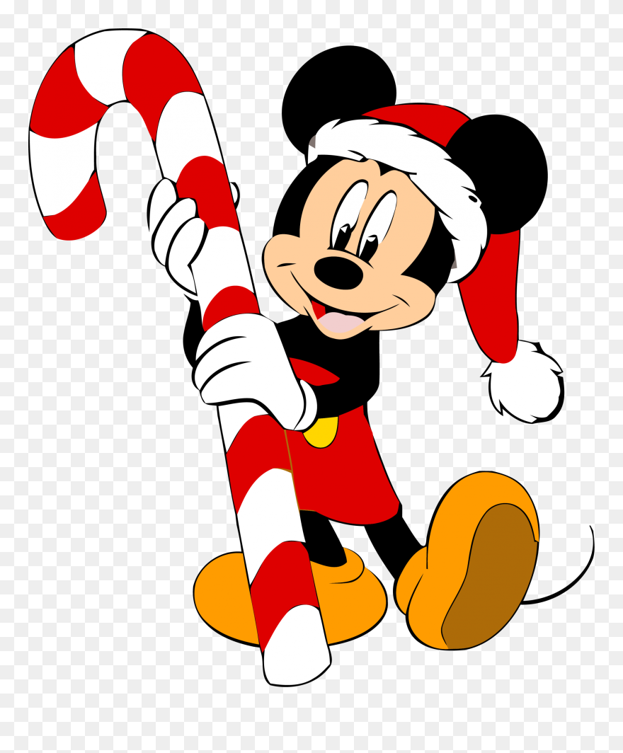 Christmas Santa Mickey Mouse Clipart Png - Cartoon Mickey Mouse Christmas Transparent Png