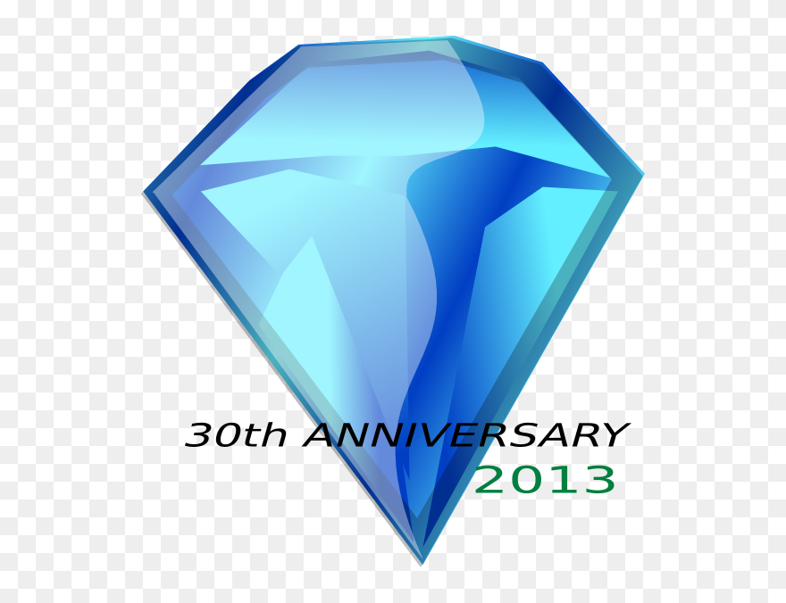 Transparent 30th Anniversary Clipart - Diamond Clip Art - Png Download
