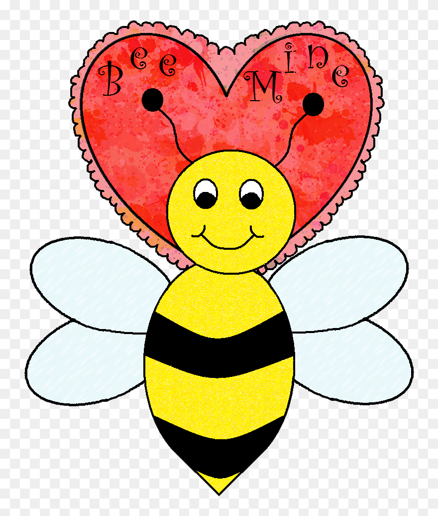 Clipart Bee Valentines Day, Clipart Bee Valentines - Bee Clipart - Png Download