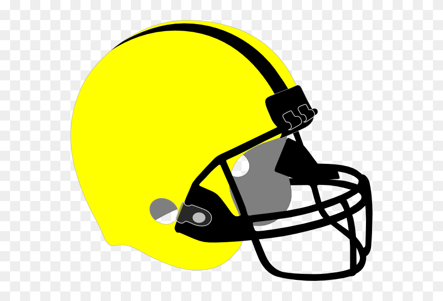 Yellow Football Helmet Clip Art At Clker - Yellow Football Helmet Clipart - Png Download