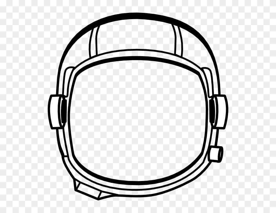 Transparent Helmet Clip Art At Clker - Transparent Background Astronaut Helmet Transparent - Png Download