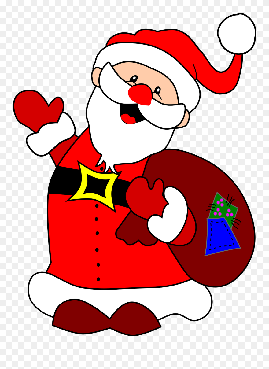Santa Claus Clipart - Santa Claus On Paper - Png Download