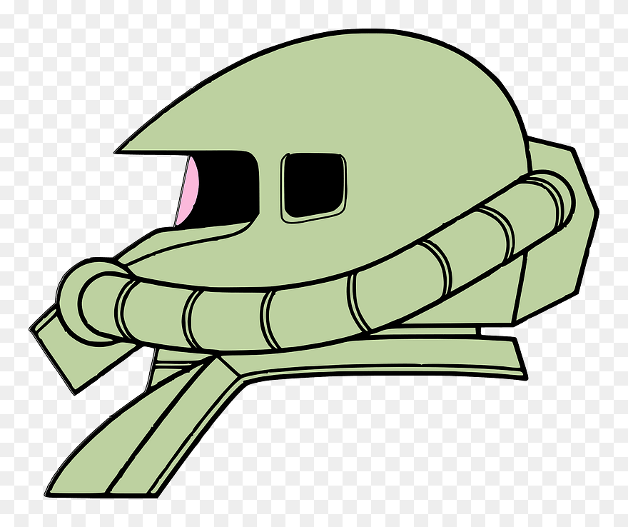 Spacesuit Helmet Clipart - Zaku Head Art - Png Download
