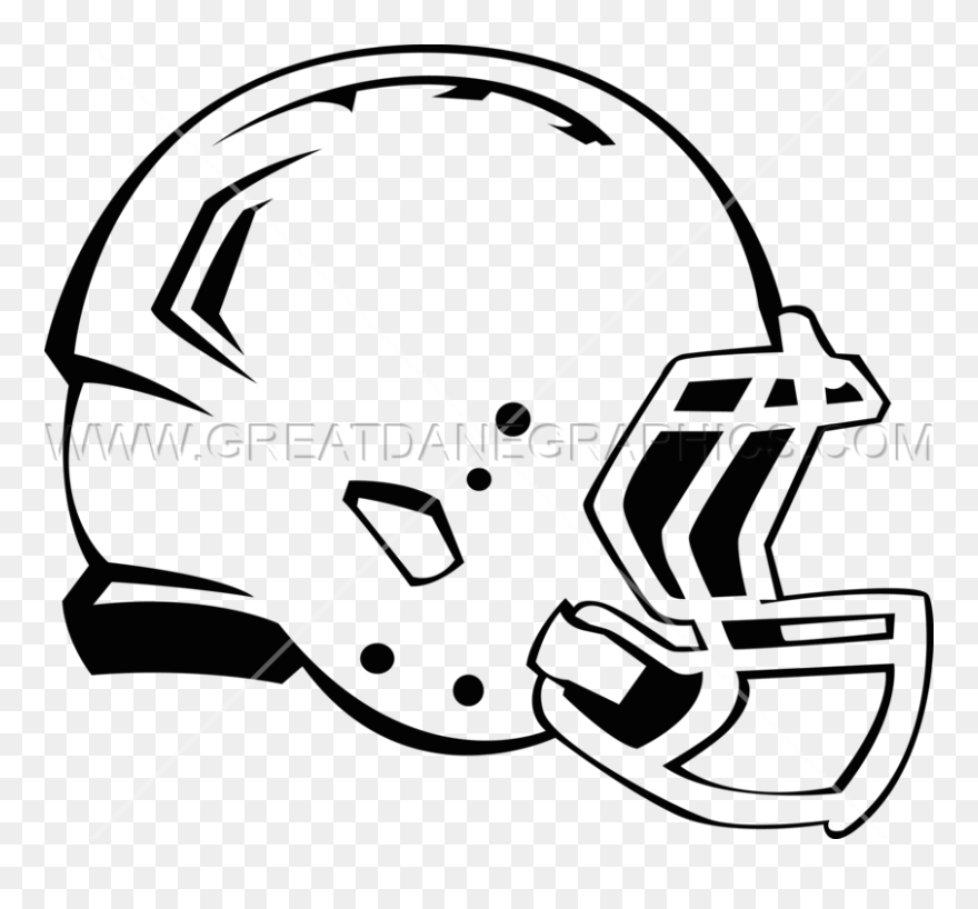 Football Helmet Clipart Black And White Jpg Download - Football Helmet Drawing Easy - Png Download
