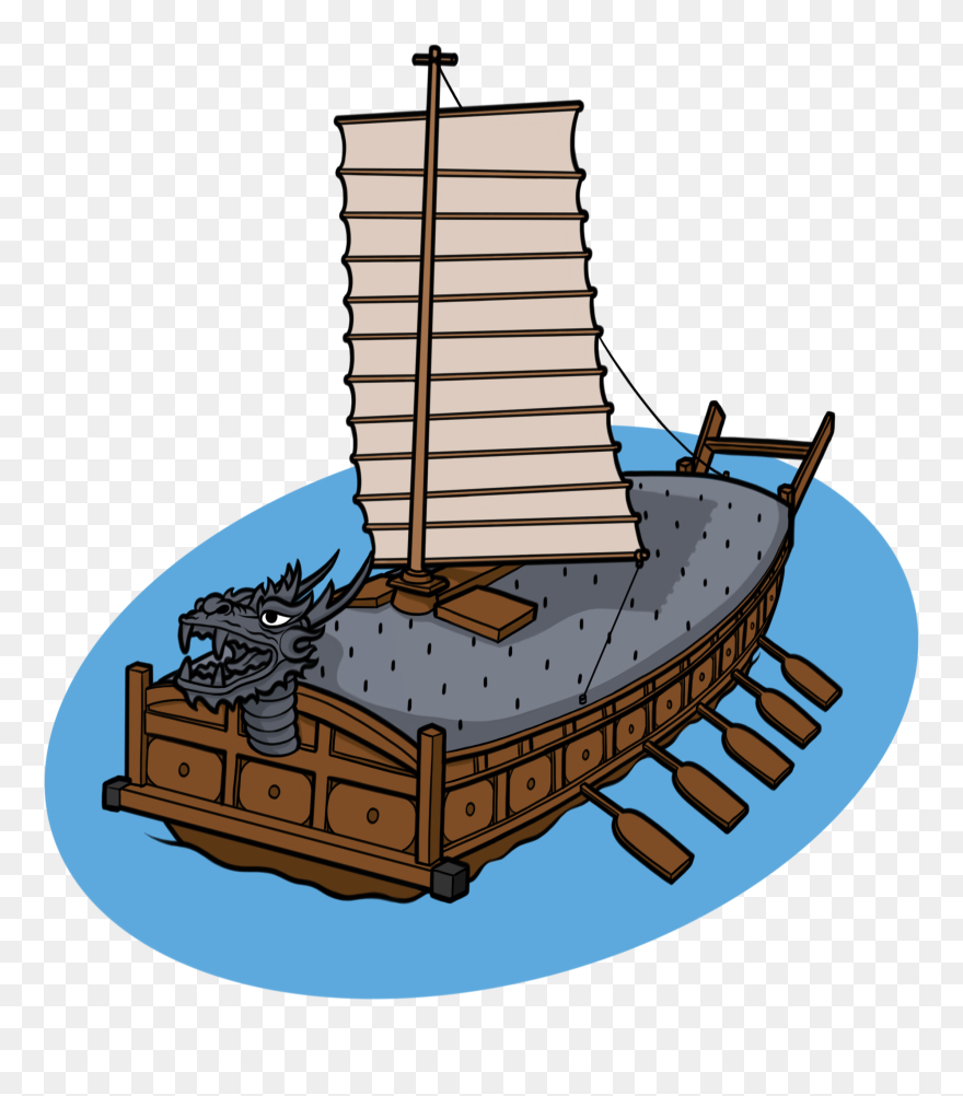 Ship Clipart Army - Turtle Ship - Png Download