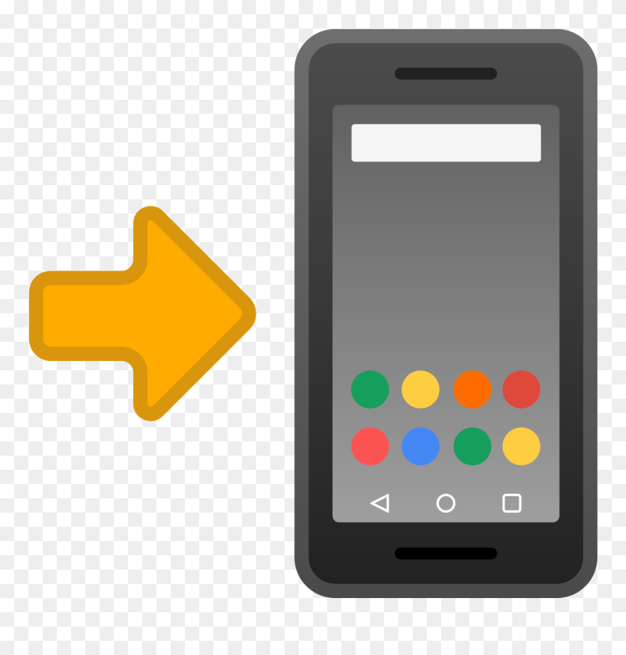 Orange Clipart Cell Phone - Mobile Phone Emoji - Png Download