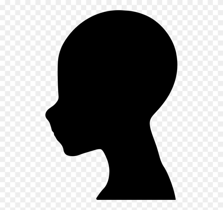 Head,silhouette,neck - Silhouette Child Side Profile Clipart