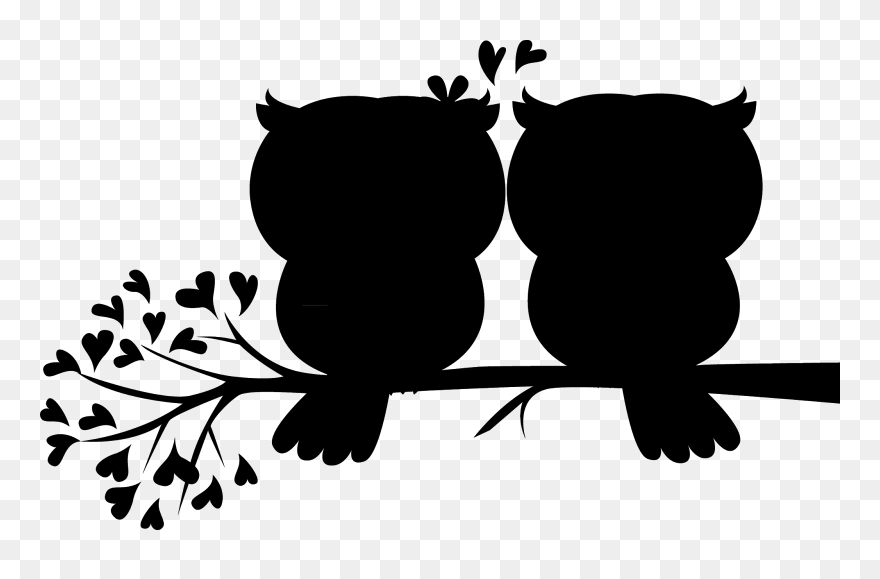 Owl Bird Of Prey Beak Clip Art - Owl Happy Valentines Day - Png Download