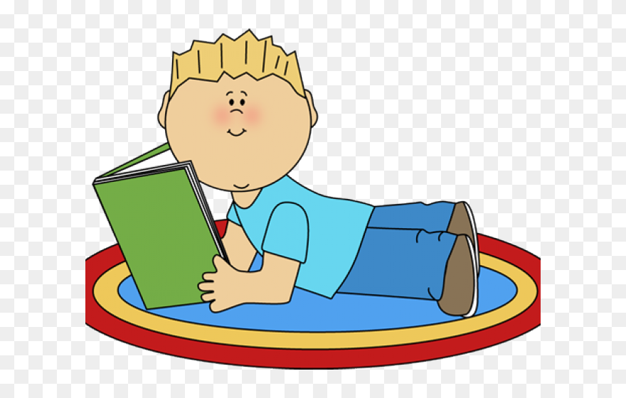 Kid Reading Clipart - Png Download