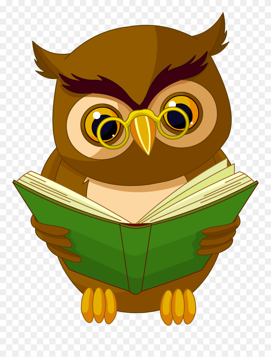 Books Clipart Owl - Books Clipart Transparent Background - Png Download