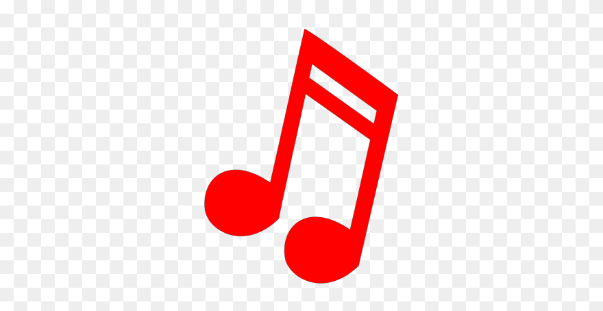 Black/red Music Note Png Clip Art - Music Note Clipart Png Transparent Png