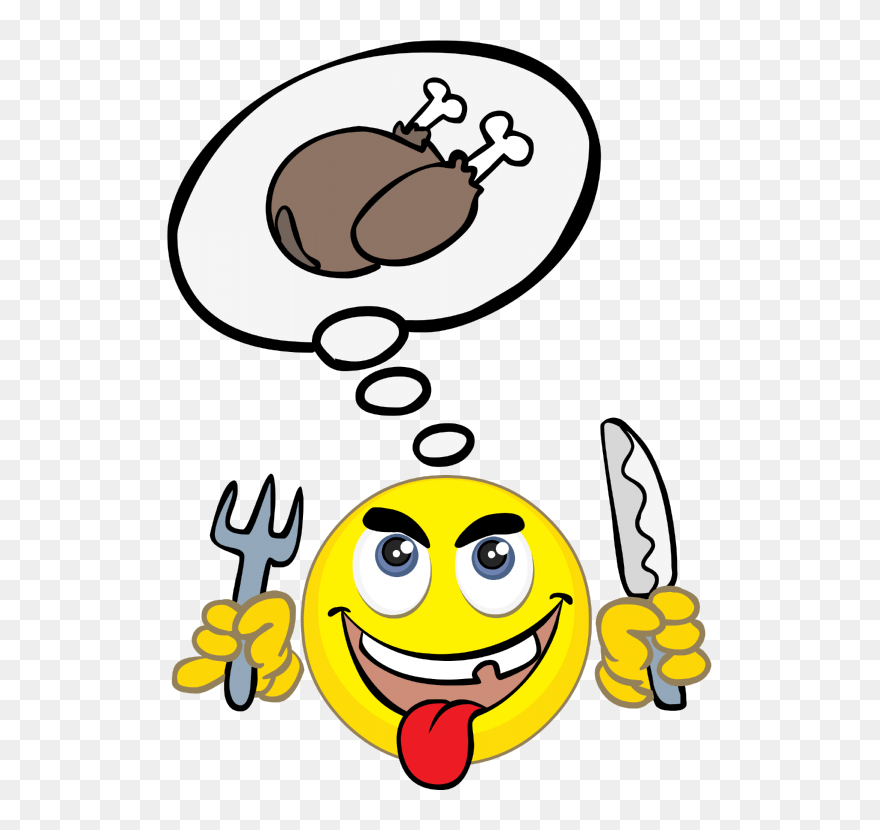 Turkey-free Thanksgiving Day - Hungry Face Clip Art - Png Download